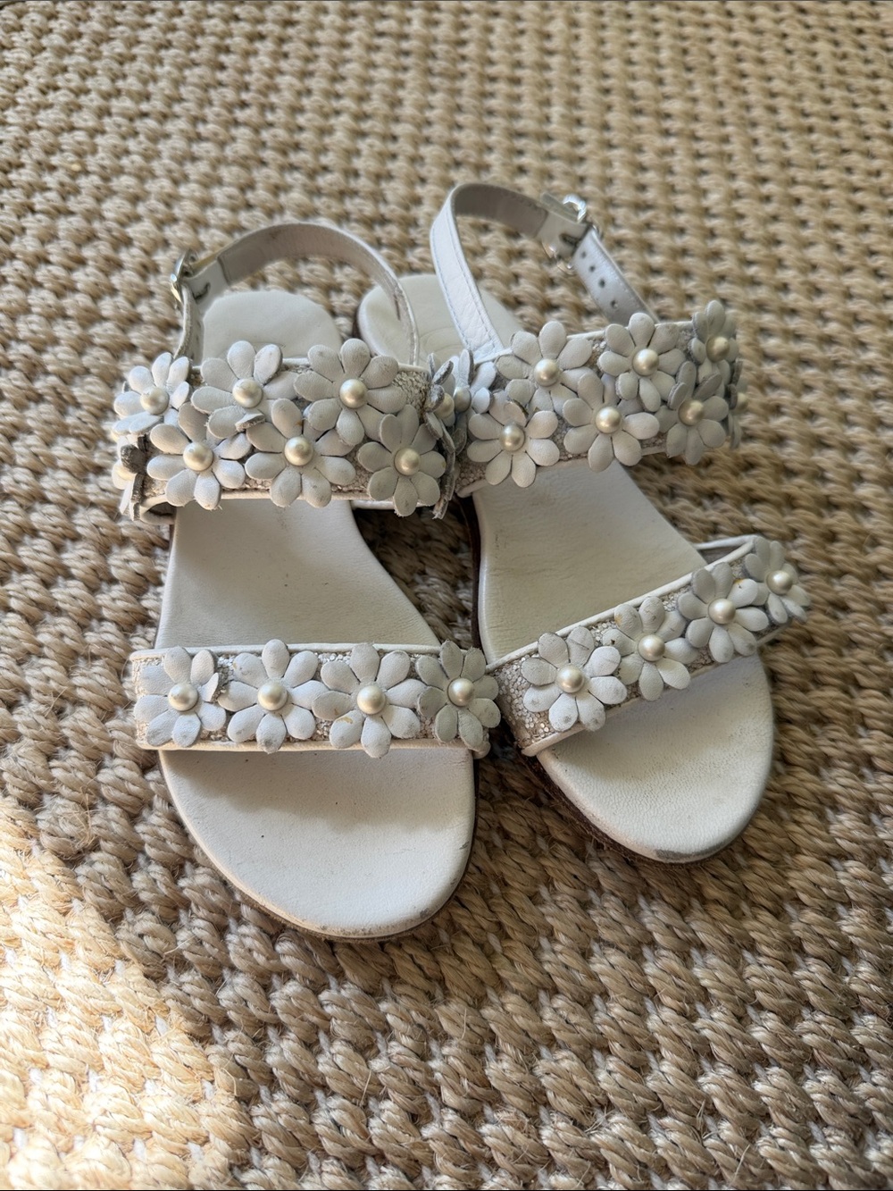 Gallucci White Floral Strap Kids Sandals size 29 - Picture 5 of 12